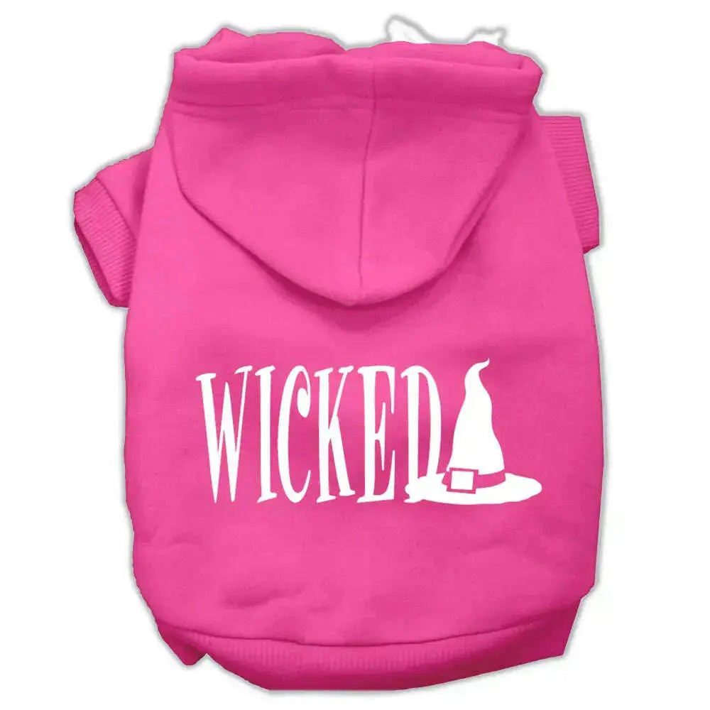 Wicked-Screen-Print-Pet-Hoodies-Bright-Pink-Size-S-GreatEagleInc-319451494