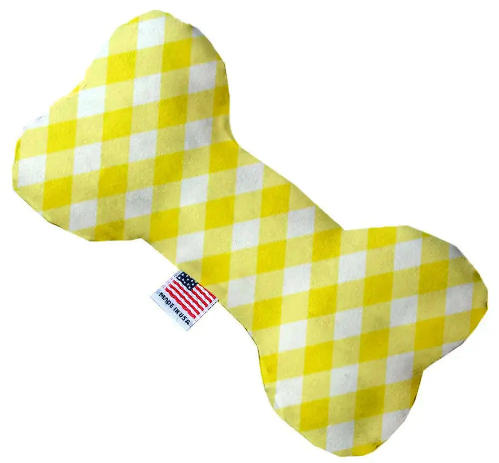 Yellow-Plaid-8-Inch-Bone-Dog-Toy-GreatEagleInc-333769325