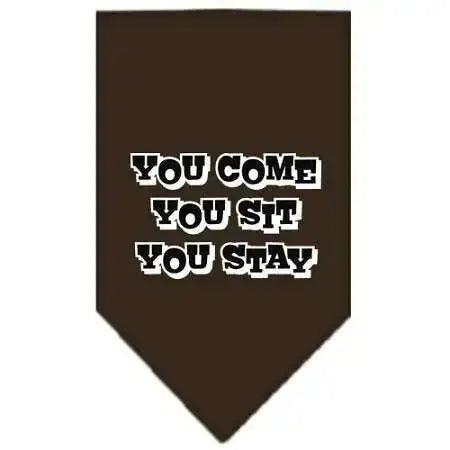 You-Come_-You-Sit_-You-Stay-Screen-Print-Bandana-Cocoa-Large-GreatEagleInc-319084911