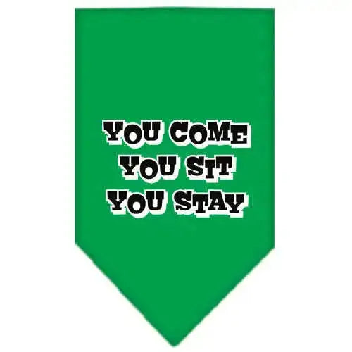 You-Come_-You-Sit_-You-Stay-Screen-Print-Bandana-Emerald-Green-Large-GreatEagleInc-318956048