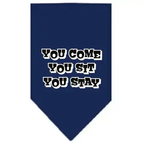 You-Come_-You-Sit_-You-Stay-Screen-Print-Bandana-Navy-Blue-Small-GreatEagleInc-318957656