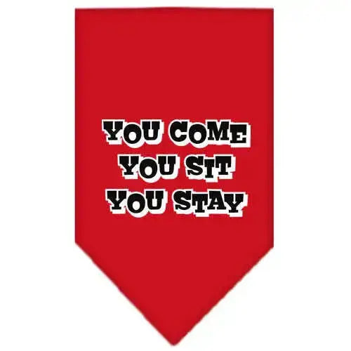 You-Come_-You-Sit_-You-Stay-Screen-Print-Bandana-Red-Large-GreatEagleInc-318956754