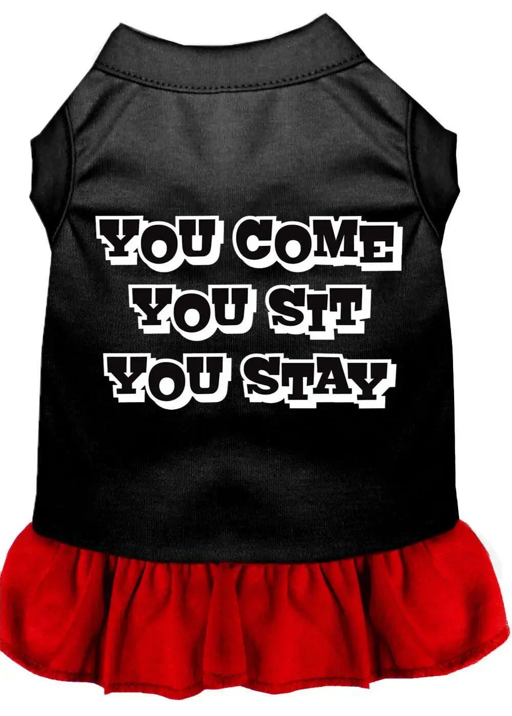 You-Come_-You-Sit_-You-Stay-Screen-Print-Dress-Black-With-Red-Xs-GreatEagleInc-318875827