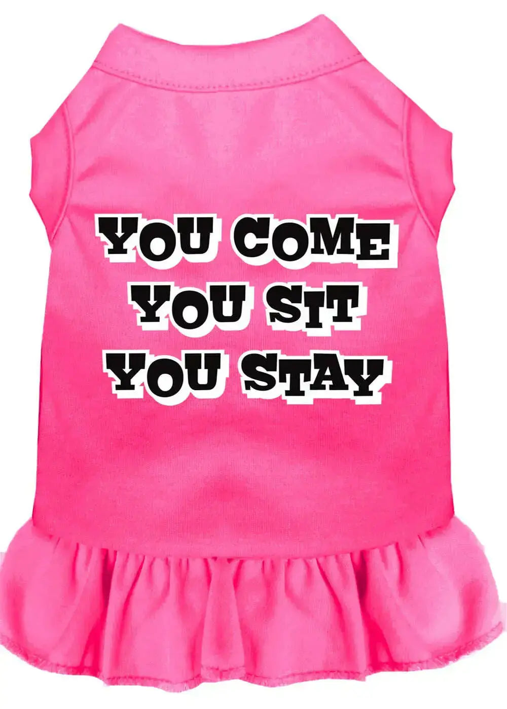 You-Come_-You-Sit_-You-Stay-Screen-Print-Dress-Bright-Pink-Med-GreatEagleInc-318874822