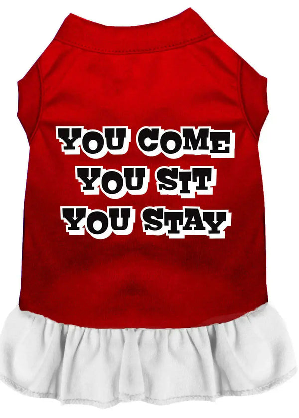 You-Come_-You-Sit_-You-Stay-Screen-Print-Dress-Red-With-White-Sm-GreatEagleInc-318875064