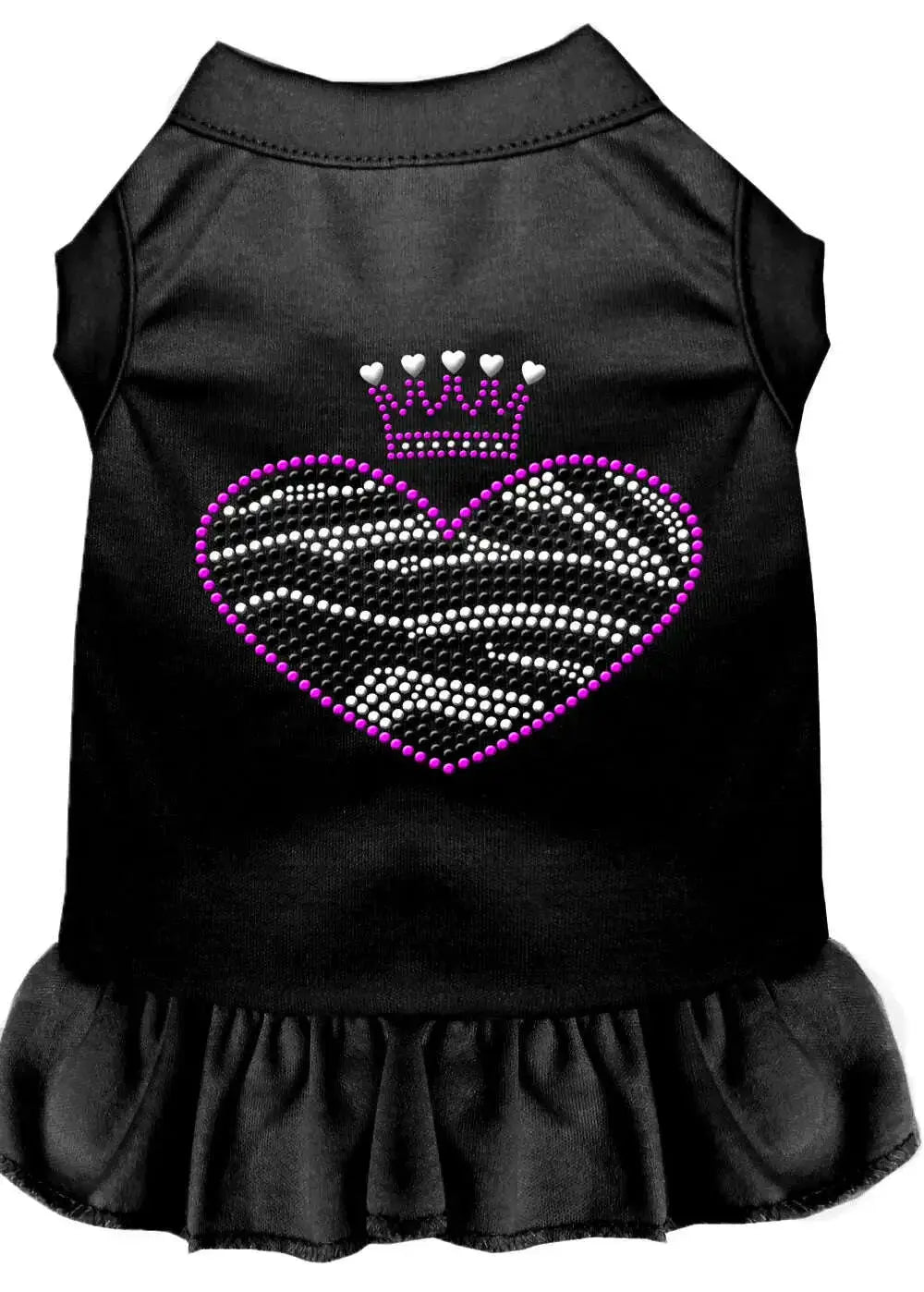 Zebra-Heart-Rhinestone-Dress-Black-Lg-GreatEagleInc-318655285