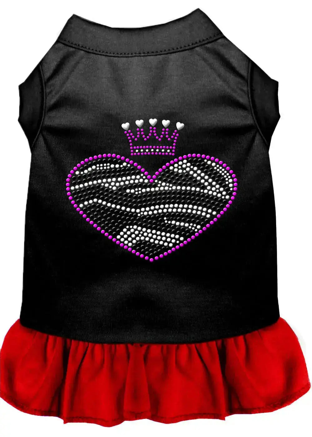 Zebra-Heart-Rhinestone-Dress-Black-With-Red-Xl-GreatEagleInc-320071118