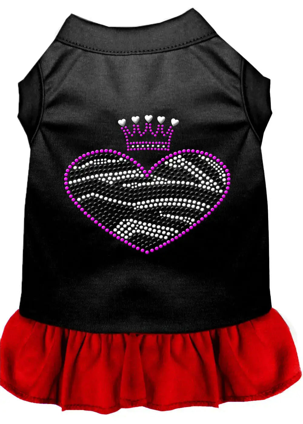 Zebra-Heart-Rhinestone-Dress-Black-With-Red-Xxl-GreatEagleInc-320069649