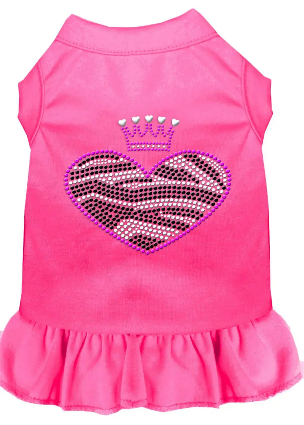 Zebra-Heart-Rhinestone-Dress-Bright-Pink-Med-GreatEagleInc-320072751