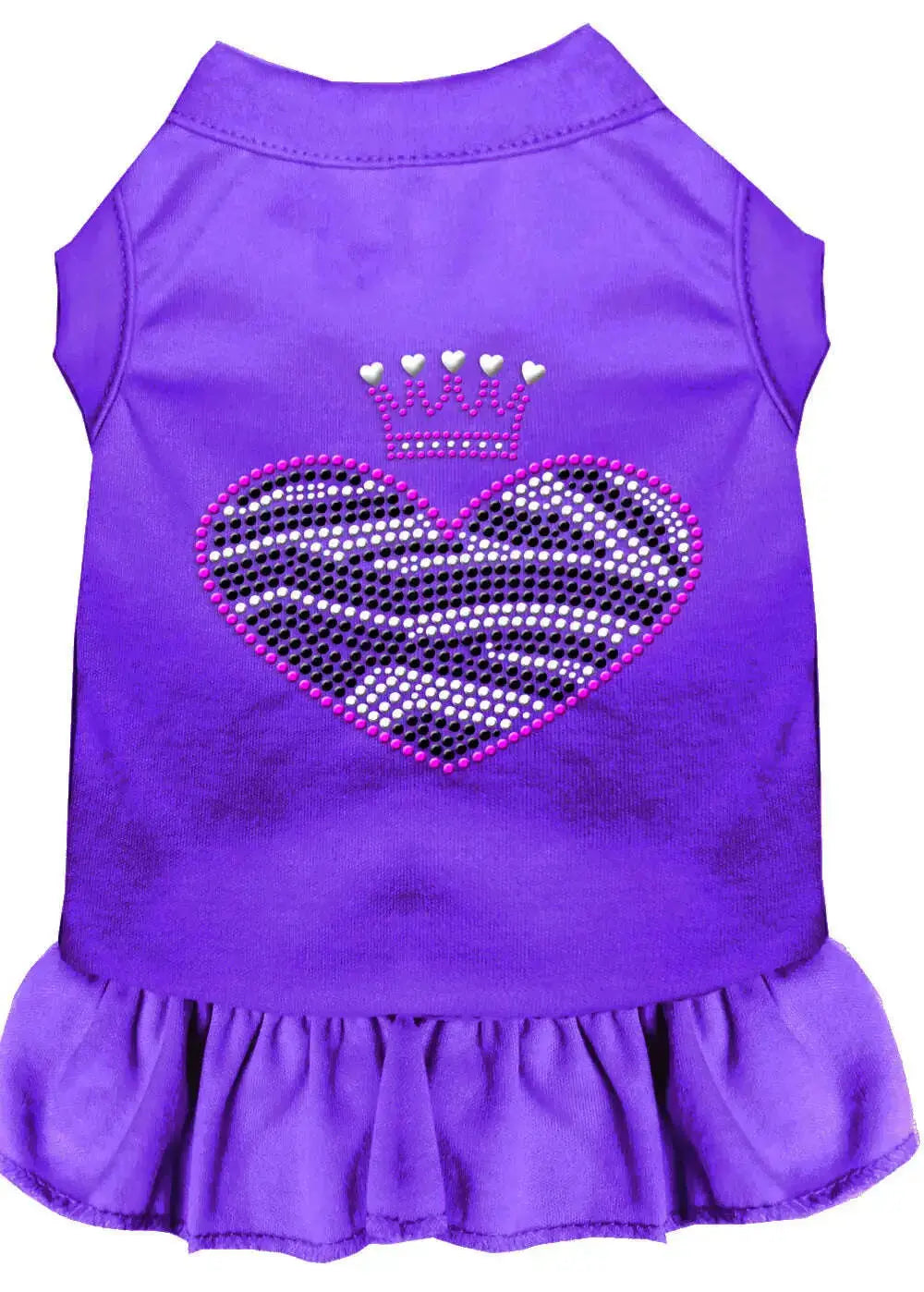Zebra-Heart-Rhinestone-Dress-Purple-4x-GreatEagleInc-318741980