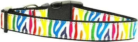 Zebra-Rainbow-Nylon-Dog-Collar-Xl-GreatEagleInc-318495439