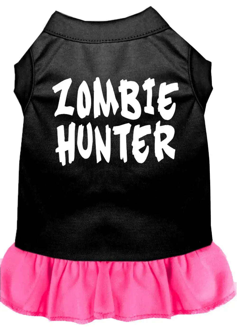 Zombie-Hunter-Screen-Print-Dress-Black-With-Bright-Pink-Xl-GreatEagleInc-320085386
