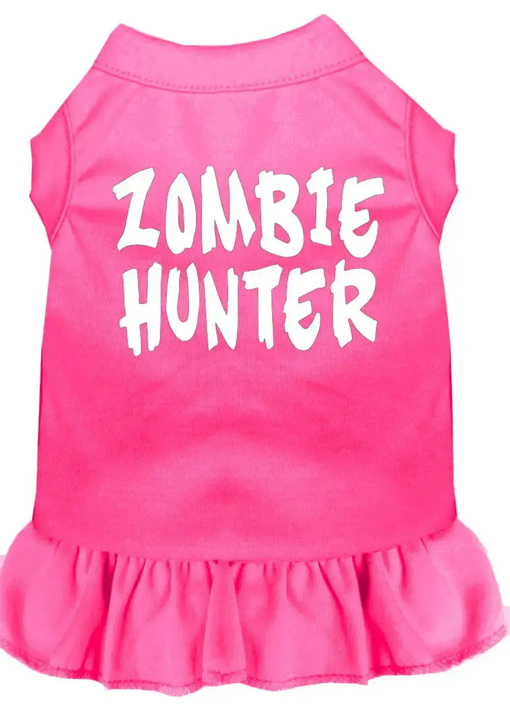 Zombie-Hunter-Screen-Print-Dress-Bright-Pink-Xl-GreatEagleInc-320085281