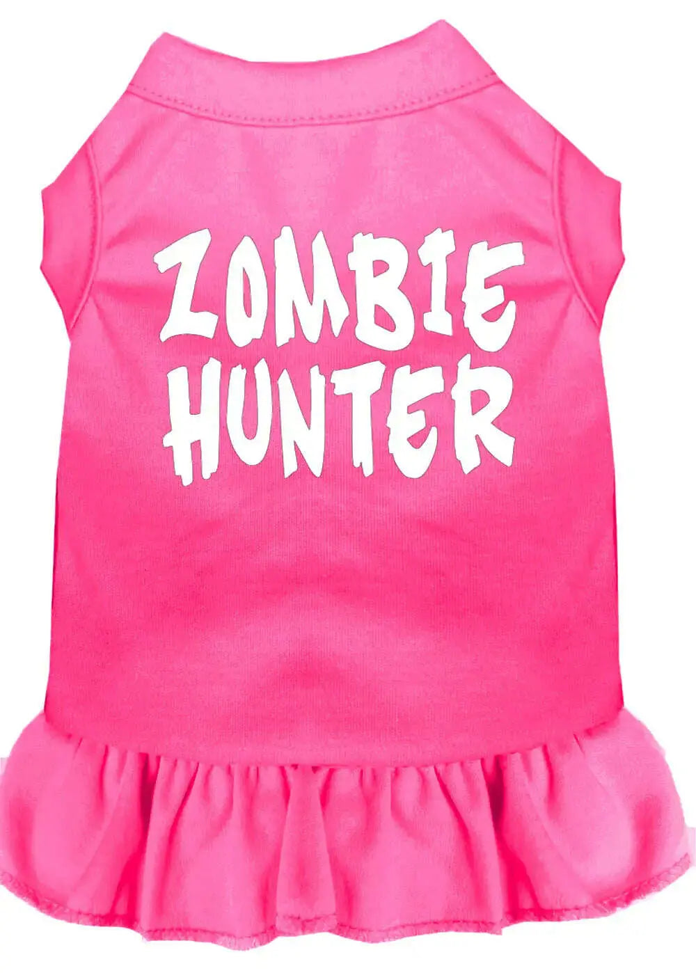 Zombie-Hunter-Screen-Print-Dress-Bright-Pink-Xs-GreatEagleInc-320084329