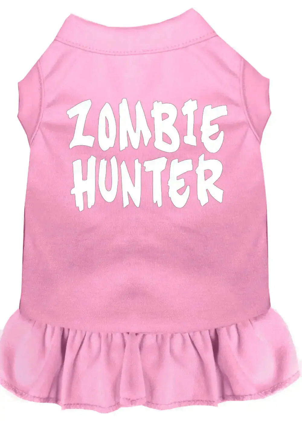 Zombie-Hunter-Screen-Print-Dress-Light-Pink-Xxl-GreatEagleInc-318741242
