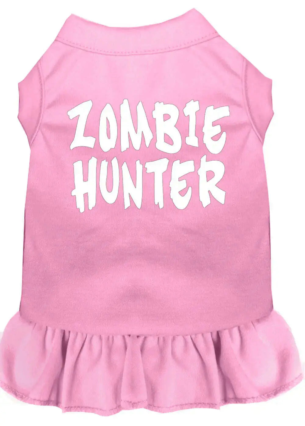 Zombie-Hunter-Screen-Print-Dress-Light-Pink-Xxxl-GreatEagleInc-320082920