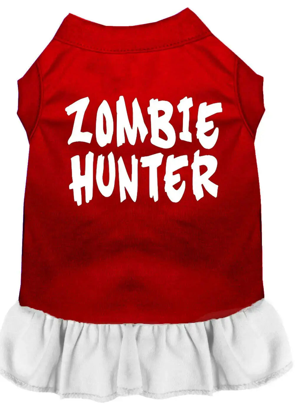 Zombie-Hunter-Screen-Print-Dress-Red-With-White-Xl-GreatEagleInc-320084821