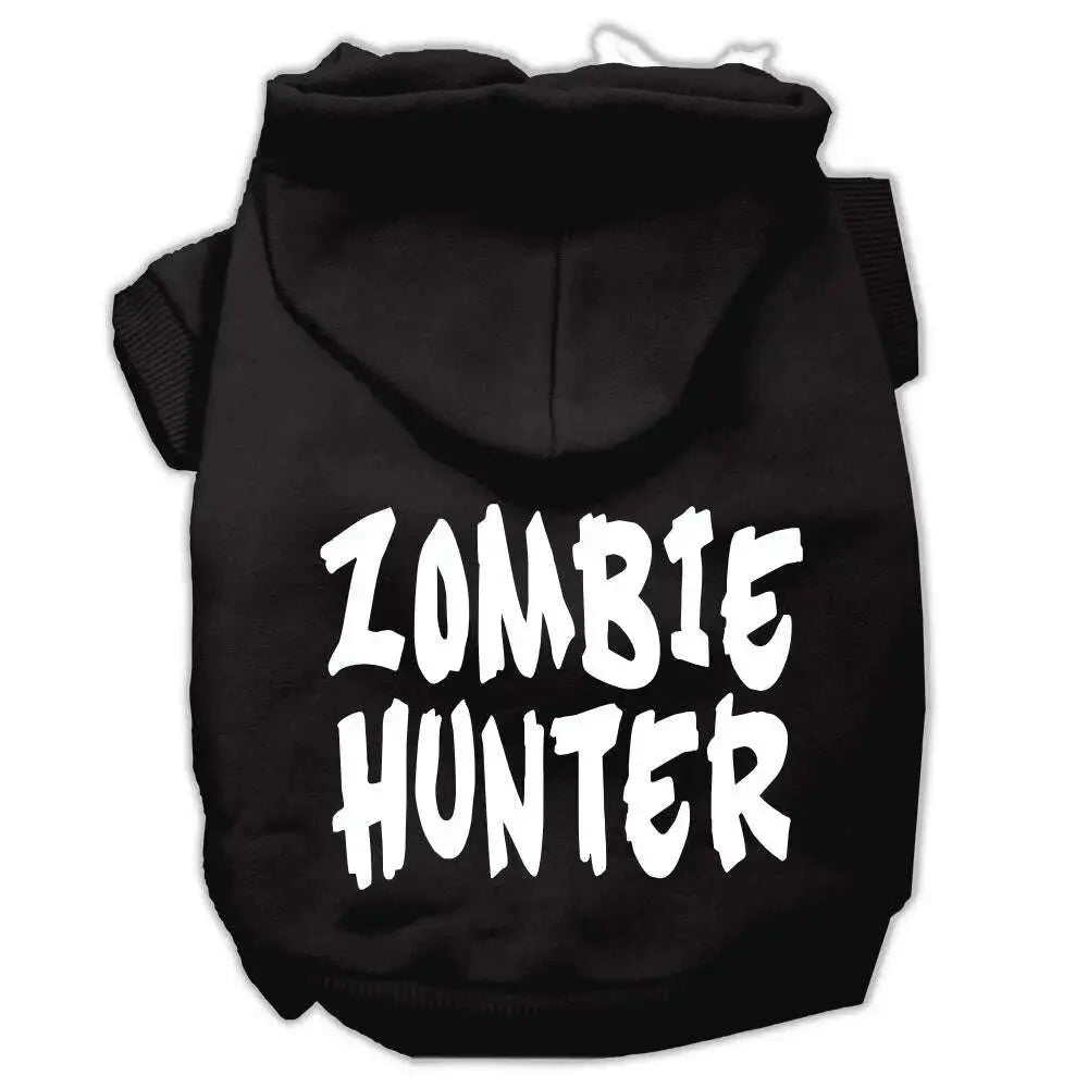 Zombie-Hunter-Screen-Print-Pet-Hoodies-Black-Size-Xxxl-GreatEagleInc-319871386