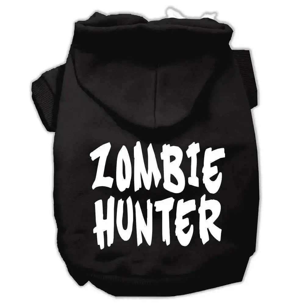 Zombie-Hunter-Screen-Print-Pet-Hoodies-Black-Size-Xxxl-GreatEagleInc-319871386